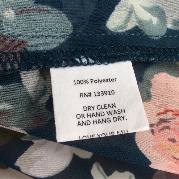 Show Me Your Mumu Poet Top Women's Sz XS Lace Up Boho Peplum Floral Semi Sheer - Picture 9 of 14